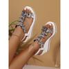 Women's Rhinestone Sandals 2025 Summer New Arrival Outdoor Platform Thick Sole Versatile Wedge Beach Sandals