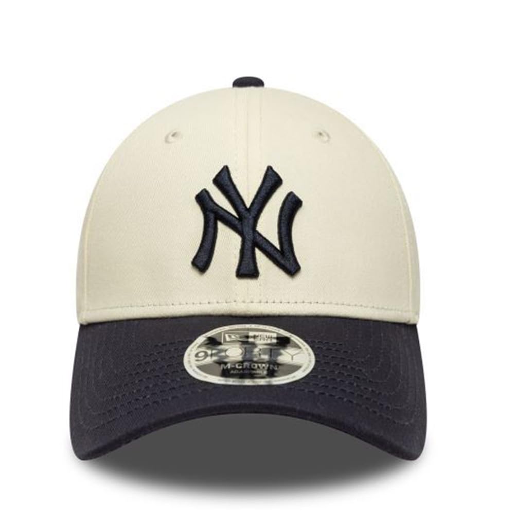New Era 9FORTY Cap 940 MLB Embroidery Free Size NY Cream X Black M-CROWN
