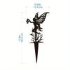 Whirling Fairy Metal Garden Stake Outdoor Lawn Ornament Halloween Yard Decoration