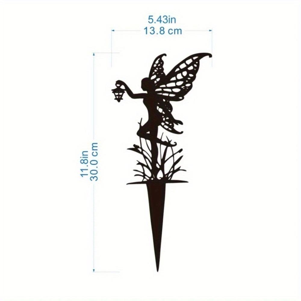 Whirling Fairy Metal Garden Stake Outdoor Lawn Ornament Halloween Yard Decoration