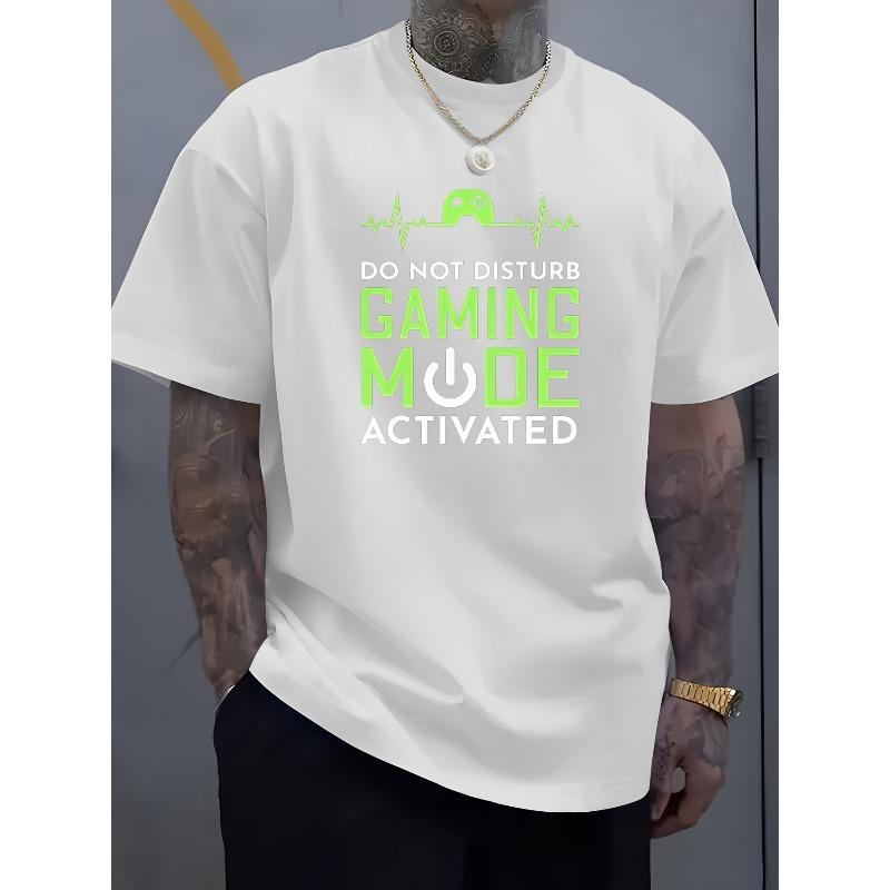 European sizes [T-Shirt] Men's Casual Short Sleeve T-Shirt | Summer Perfect for Printing | GAMING MODE ON, PLEASE DO NOT INTERRUPT
