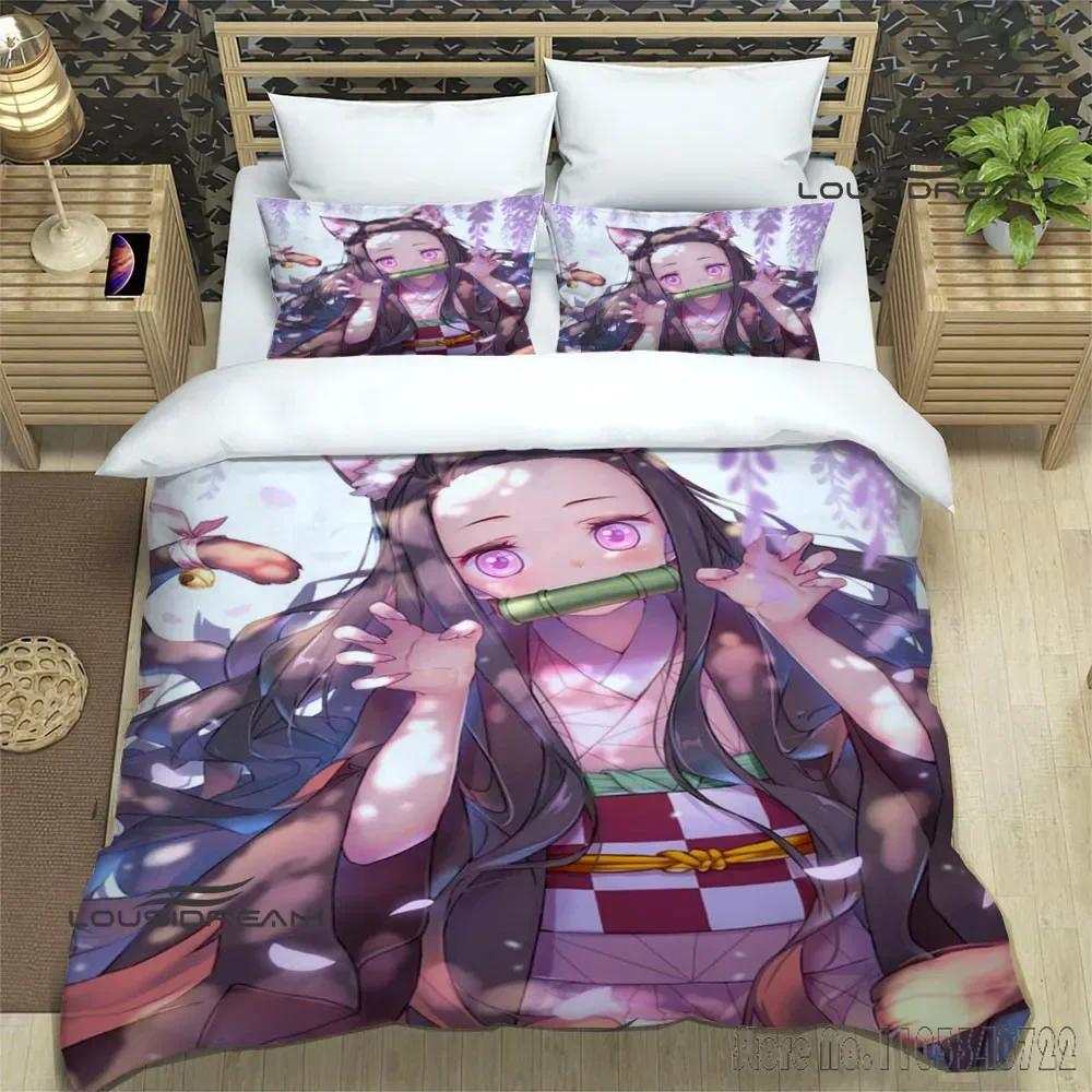 

Истребитель демонов Принт Комплект пододеяльника HD Пододеяльник для детей Комплекты постельного белья Постельные принадлежности Декор спальни Baby 120x150cm