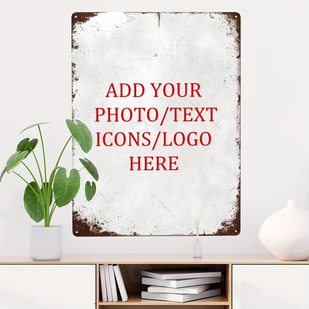 Custom Text Metal Sign Personalized Logo Wall Decor Outdoor Street Business Home Birthday Gift