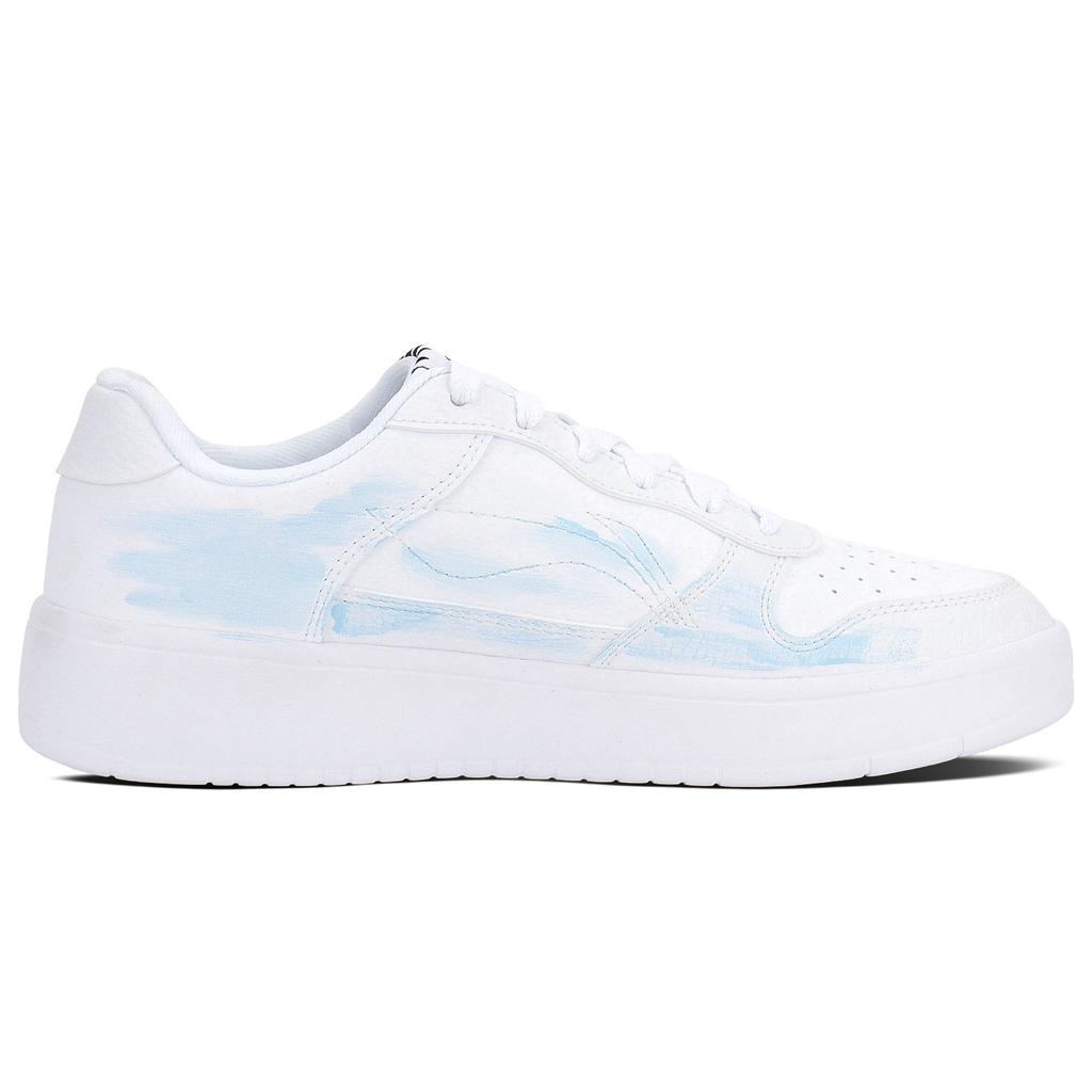 Li Ning Floating Boat Abriebfeste Low-Top Skateboard-Schuhe Unisex Himmelblau AGCS419-1(2)