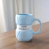 Multi Colored Ceramic Mugs Wool Knit Style Ceramic Coffee Mug Fun Milk Tea Cup with Handle Office Drinkware Cup Christmas Gifts