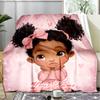1PC Custom Name Pink Hearts Dreams outdooor Flannel blankets Patterns Throw Blanket All-Season Soft Gift for Couch, Bed, Camping gifts