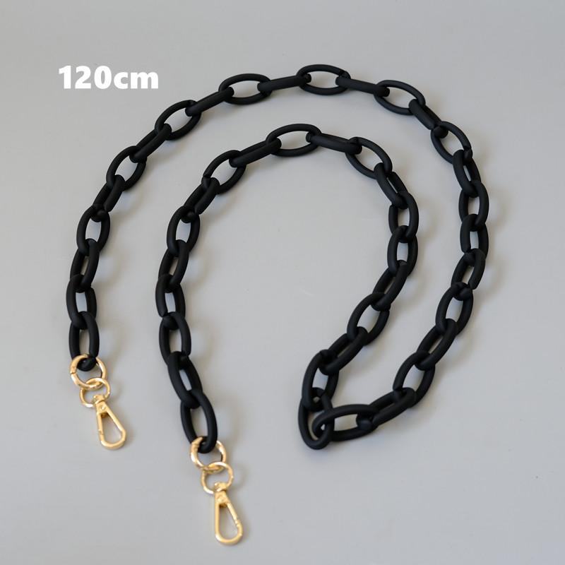 New Fashion Phone Chain Accessory Matte Candy Black Resin Phone Case Chain Frosted Strap Women Crossbody Shoulder Chains