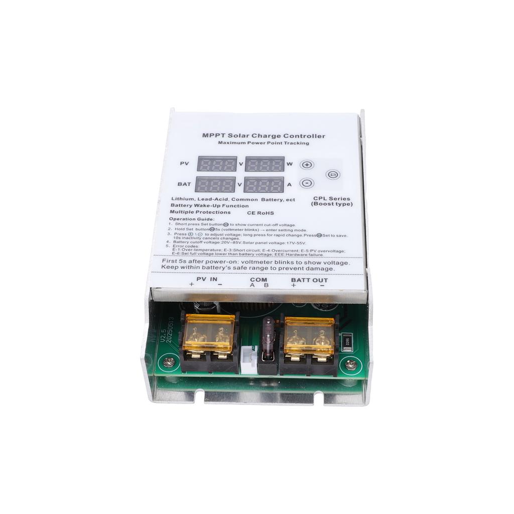 600W MPPT Solar Charge Controller Boost Regulator LED Display High Efficiency for 24V 36V 48V 60V 72V Multiple Battery Golf Cart