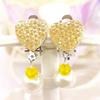 Cute Girls Children's Ear Clip Earrings Princess No Ear Hole Earrings Shining Diamond Earrings Pendant Ear Jewelry Accessories