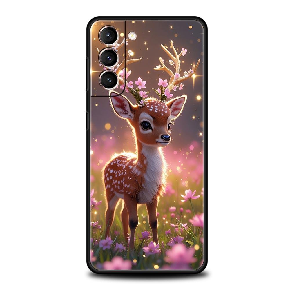 Deer Lichee Pattern Phone Case for Samsung Galaxy S26 S25 S24 S23 S22 S20 S21 FE Ultra S25 Edge Plus 5G Soft TPU Cover Funda Bag