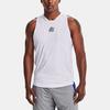 Under Armour Curry Performance Basketball Training Breathable Quick-Dry Sports Tank Top Men Tops White 1362587-100
