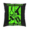 O Type Negative Logo Goth Heavy Metal Band Cushion Cover Double Side 3D Printing Throw Pillow Case Pillowcase Home Decorative