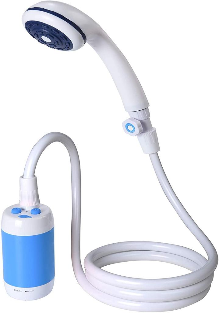 Laserbeak Portable Electric Pump Shower for Indoor or Outdoor Pet Bathing (Light Blue)