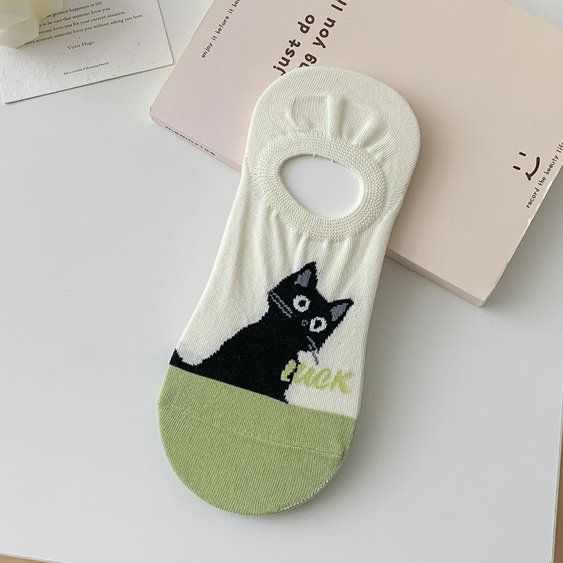 

Женские летние тонкие силиконовые носки-невидимки с не скользящей пяткой и мелким вырезом 1 pair зелёный