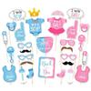 Gender Reveal Party Photo Props: Baby Style Mustache Set