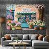 2D Hello Spring Backdrop Colorful Flower Shop Party Background Banner