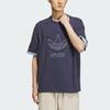 Adidas Originals Yu Nagaba SS23 Co-Branded Hand-Painted Star Logo Tee Unisex Tops Navy-Blue IS0639