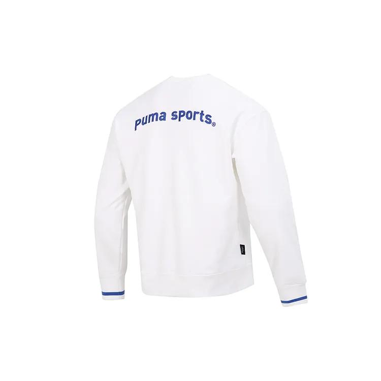 Puma Sweatshirts Men's White Crew Neck Moderate Regular (Unisex) Sweatshirts 620614 02