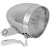 3 LED Retro Bike Headlamp Black and Silver Cycling Lighting Accessory Bike Headlight  Bike Lighting