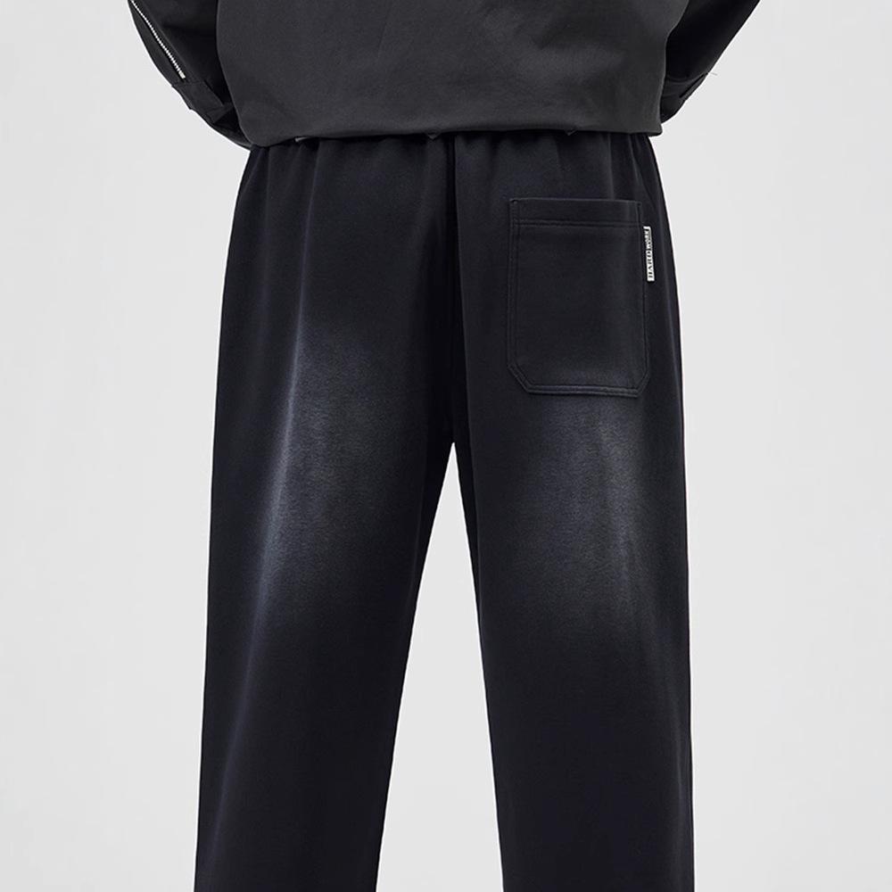 Pánské fleecem podšité tepláky s rovnými nohavicemi - Podzim/Zima 2024 Těžká váha pro volný čas