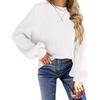 Mode printemps automne femmes pull col rond à manches longues en vrac chaud épais pull pulls confort chemise