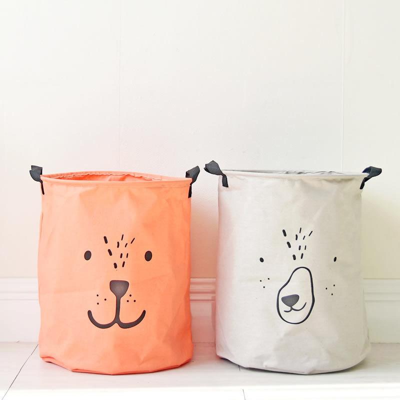 Cotton Waterproof Linen Dirty Laundry Basket For Home Foldable Organizer Bucket Clothing Children Toy Large Capacity Storage