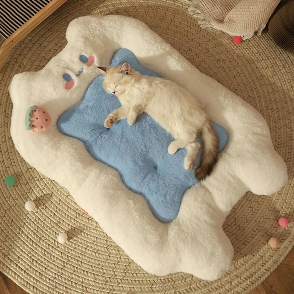 HOOPET Cat Mat  Cat Sleeping Cushion Cat Bed Pillow Mattress Pet Floor Mat Kennel Winter Warm Dog Mat Pet Supplies