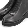 Fashion Boots Front Zip Comfort Short Boots 3020 Black [Composition Nine]