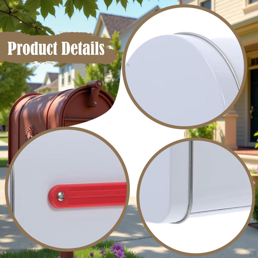 Mailbox As A Decorative Postbox, Metal And Storage Box Style Made of Tinplate for Christmas