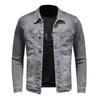 Men's Classic Denim Baseball Jacket: Youthful, Stylish Autumn Outerwear with Lapel