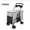 Lightweight Pet Stroller Dog Cat Carrier Foldable Travel Cart with Storage Basket for Small Pets Outdoor Walking Shopping Cart