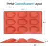 2 Pack Silicone Cake Mold, 9 Compartment Baking Pan, Red Non-Stick Pastry Molds