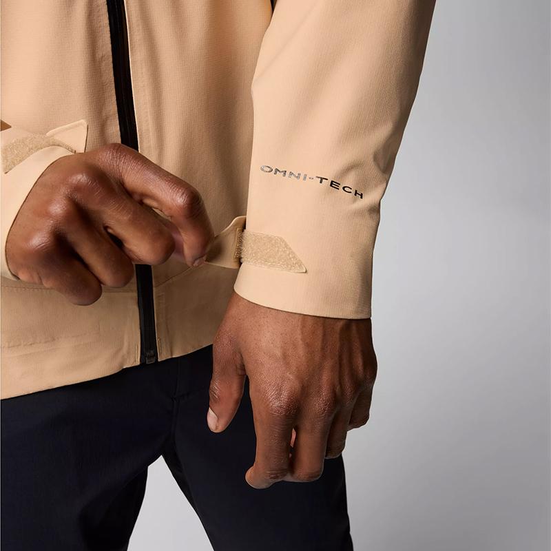 Columbia Hiking Waterproof And Windproof To Keep Warm Windbreaker Jacket Men's Khaki WE0180-262