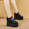 Stivaletti da Donna 2026 Autunno Scarpe in Pelle Donna Piattaforma Altezza Aumentata Sneakers Suola Spessa Zeppe Stivali Zapatos De Muje