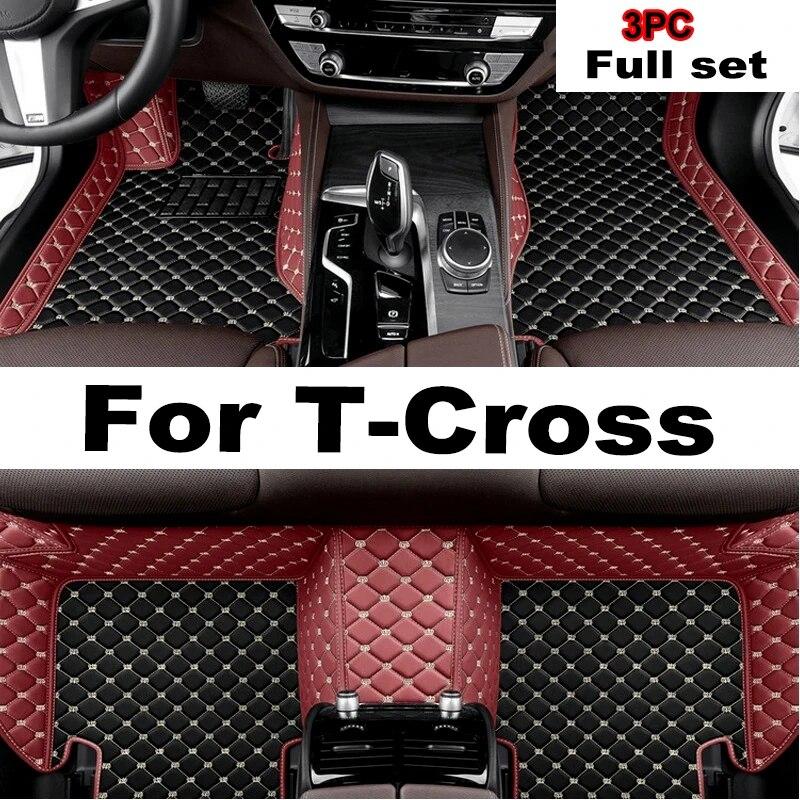 

Для Volkswagen vw T-Cross Tcross 2023 2022 2021 2020 2019 2018 Автомобильные коврики Коврики Запчасти Чехлы Авто Аксессуары для интерьера