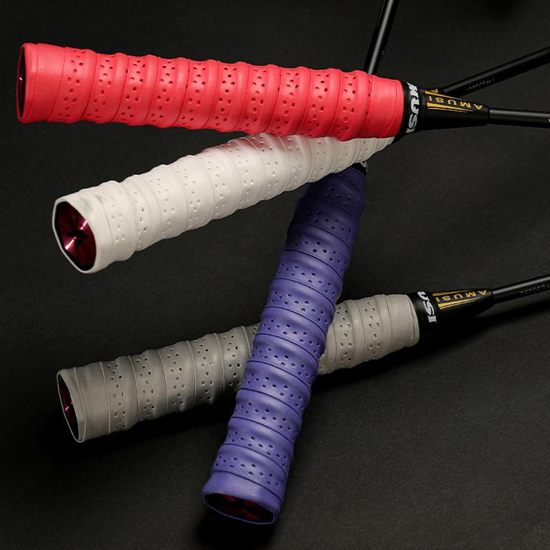 Kiel Handgummi Verdickt Rutschfest Badminton Schweißband Laminiert Perforiert Tennisschlägergriffleder Angelrutenwicklung Ta