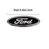 58x22mm Alloy Auto Steering Wheel Emblem Sticker for Ford Fusion Ranger Ecosport Fiesta Kuga Edge Focus Mk4 Mondeo Escape ST GT