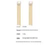 18K Gold Plated Stainless Steel Geometric Pearl Tassel Earrings - Versatile European & American Fashion Style