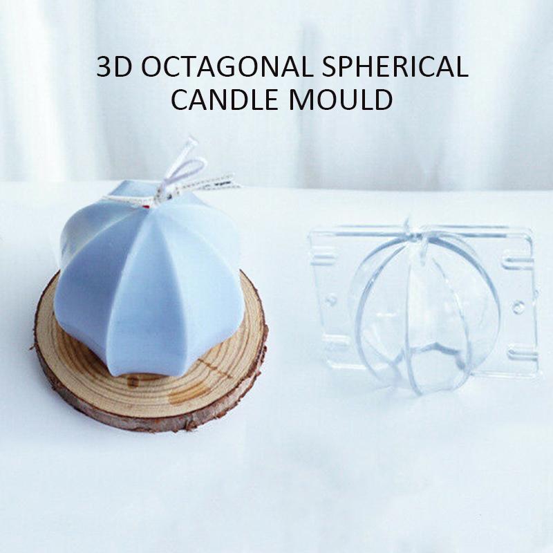 

PDTO 3D восьмиугольная сферическая форма для свечей, форма для мыла, ароматерапии, восковая свеча, ремесло «сделай сам»