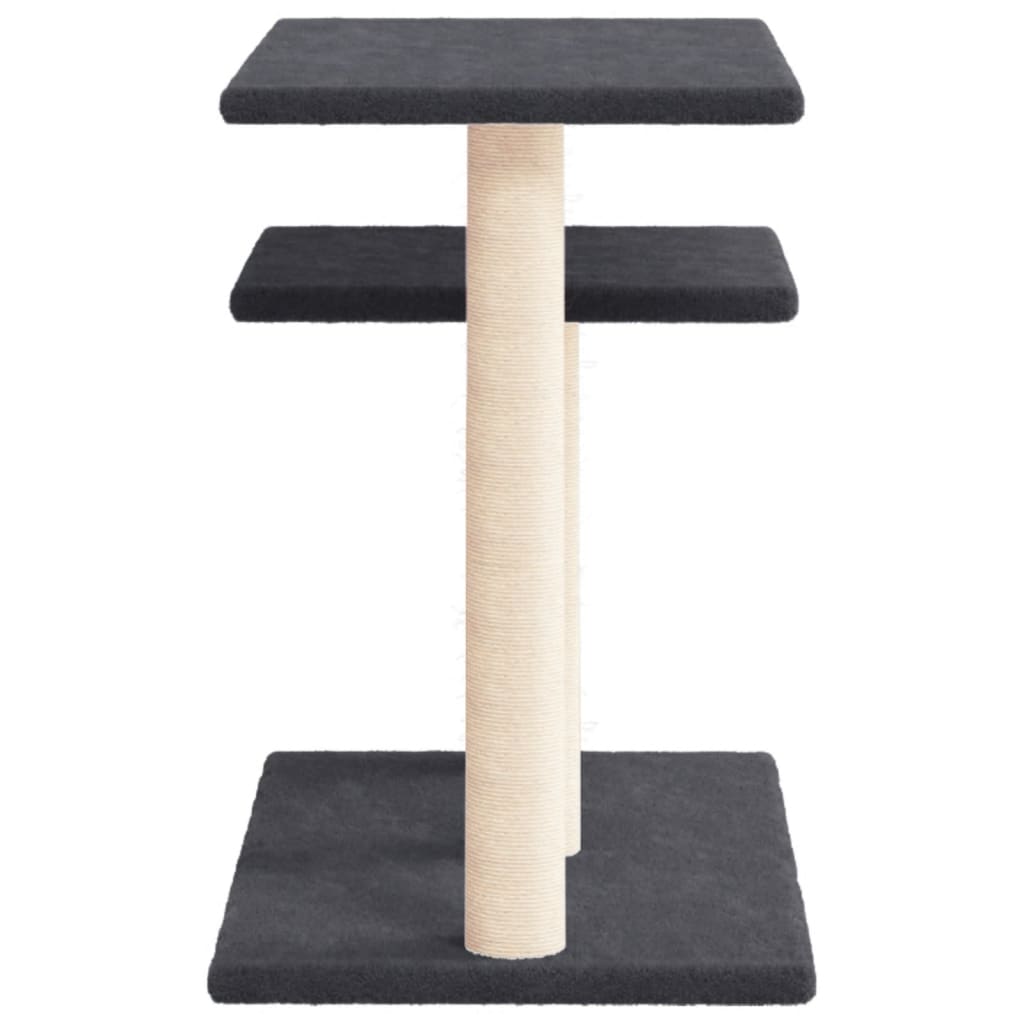 Cat Tree with Platforms Dark Gray 62.5 Cm