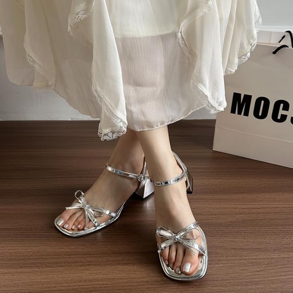 Fashion 2025 Sandals All-Match Female Shoe High Heels New Girls Fashion Outside High-heeled Summer Scandals Pumps Outside Sandals Female