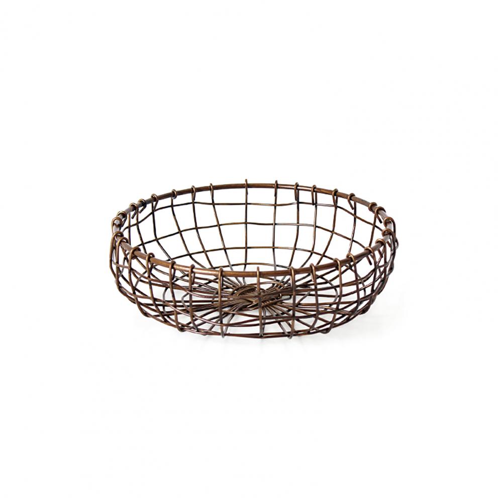 

Fruit Bowl Rustic Table Centerpiece Round Shape Iron Wire Fruit Storage Basket for Home Table Large Fruit Basket Bowl