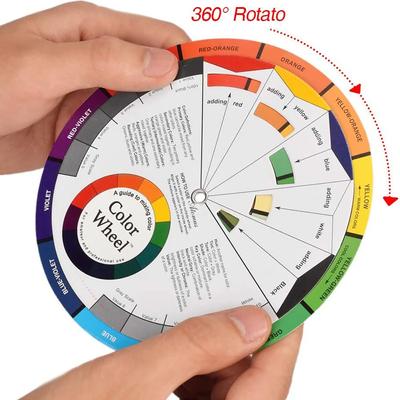 1 szt. 12 kolorów papieru karty tatuaż koło kolorów koło chromatyczne brwi tatuaże projekt paznokcie profesjonalny pigment makijaż materiały