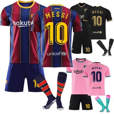 Conjunto Clásico de Chándal de Entrenamiento de Fútbol para Niños con una Camiseta de Messi Barcelona 20/21 Talla 20/21
