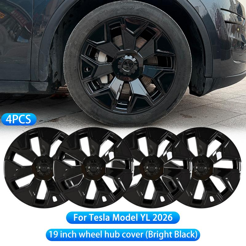 For Tesla New Model YL Launch 2026 4PCS Hub Cap Car Replacement Wheel Cap 19Inch Performance Automobile Hubcap Cover Accessories