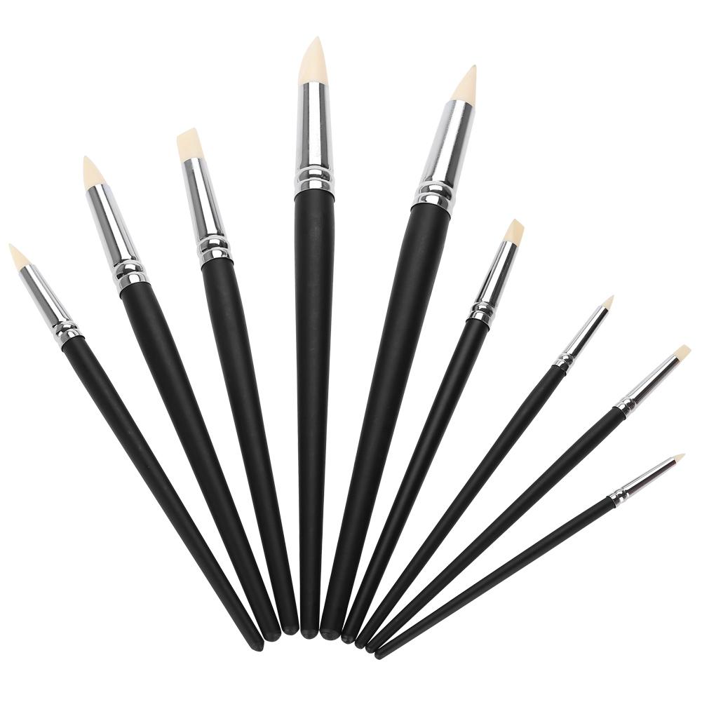 9pcs Clay Sculpting Tool Set Rubber Head Sculpture Tools Shapers Accessory