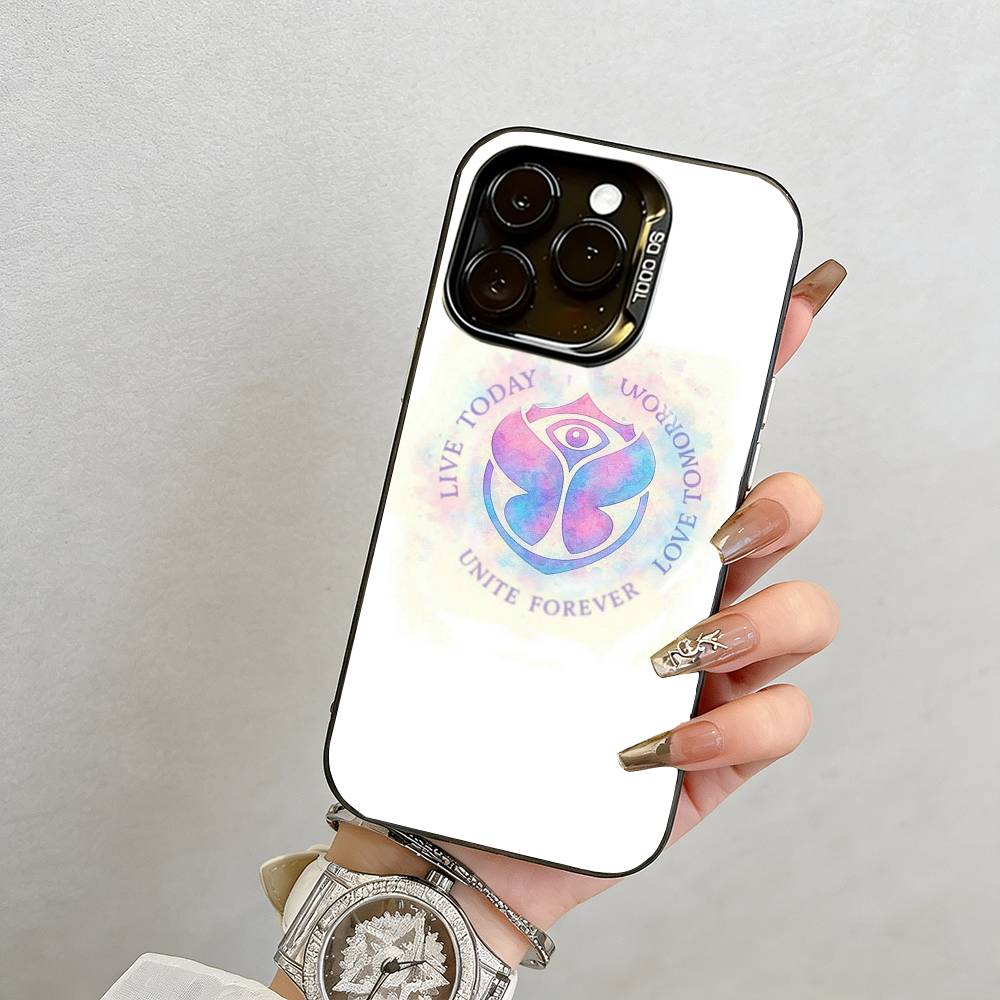 

Tomorrowland Phone Case For iPhone 17,16,15,14,13,12,11 Plus,Pro Max,XS,Colorful Silver Black Cover iPhone13ProMax
