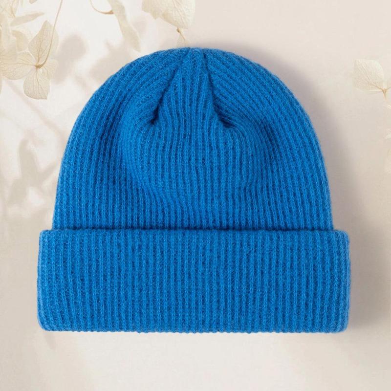 Outdoor Autumn and Winter Knitted Hat Embroidery Men's Cold Hat Trendy Brand Showing Small Face Warm Wool Hat Women