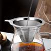 304 Stainless Steel Coffee Funnel Fine Mesh Double Layer Coffee Accessories Reusable Conical Coffee Filter Practical and Durable