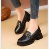 Small Leather Shoes Women's British Style Single Shoes 2025 New Spring and Autumn Versatile Platform Loafers Soft Sole Thick Heel Women's Shoes